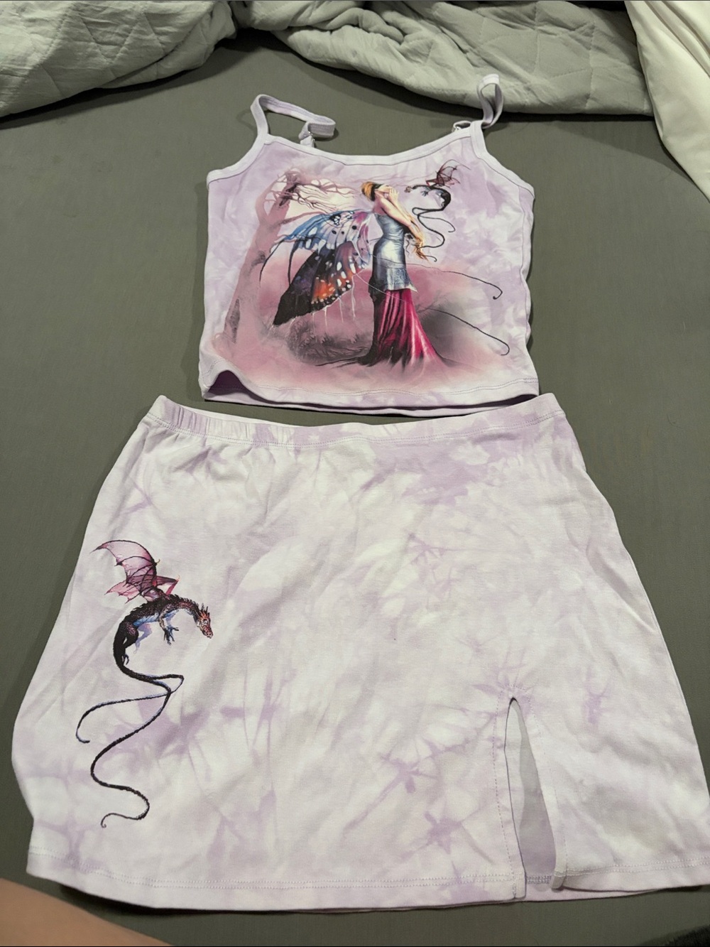 Dolls Kill Dragon and Fairy Skirt Set